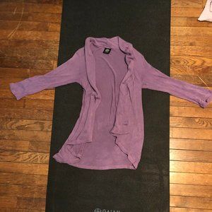 Purple long sleeve cardigan